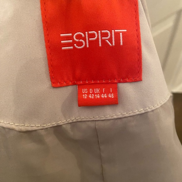 Esprit Vanilla Belted Hooded Spring Rain Jacket - Picture 10 of 10